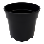 1L Round Plant Pot - Black Nursery & Grow Pot