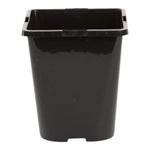 Aeroplas 1L Slotted Square Round Pot Black