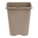 Aeroplas 1L Slotted Square Round Pot Taupe