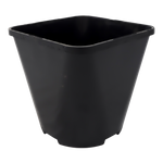 2L Square Round Plant Pot - Black Nursery & Grow Pot