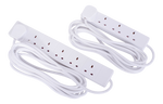 4 Gang Extension Lead 5m - 4 Way UK Mains Power Extension