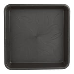 34cm Square Plant Pot Saucer Black - Plastic Drip Tray