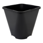 3L Square Round Plant Pot - Black Nursery & Grow Pot