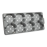 Aeroplas Square/Round Pot Carry Tray 1.4L x 8 Grey - 8 Pot Nursery Transport Tray