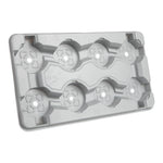 Aeroplas Pot Carry Tray 1L Round x 8 Grey - 8 Pot Nursery Transport Tray