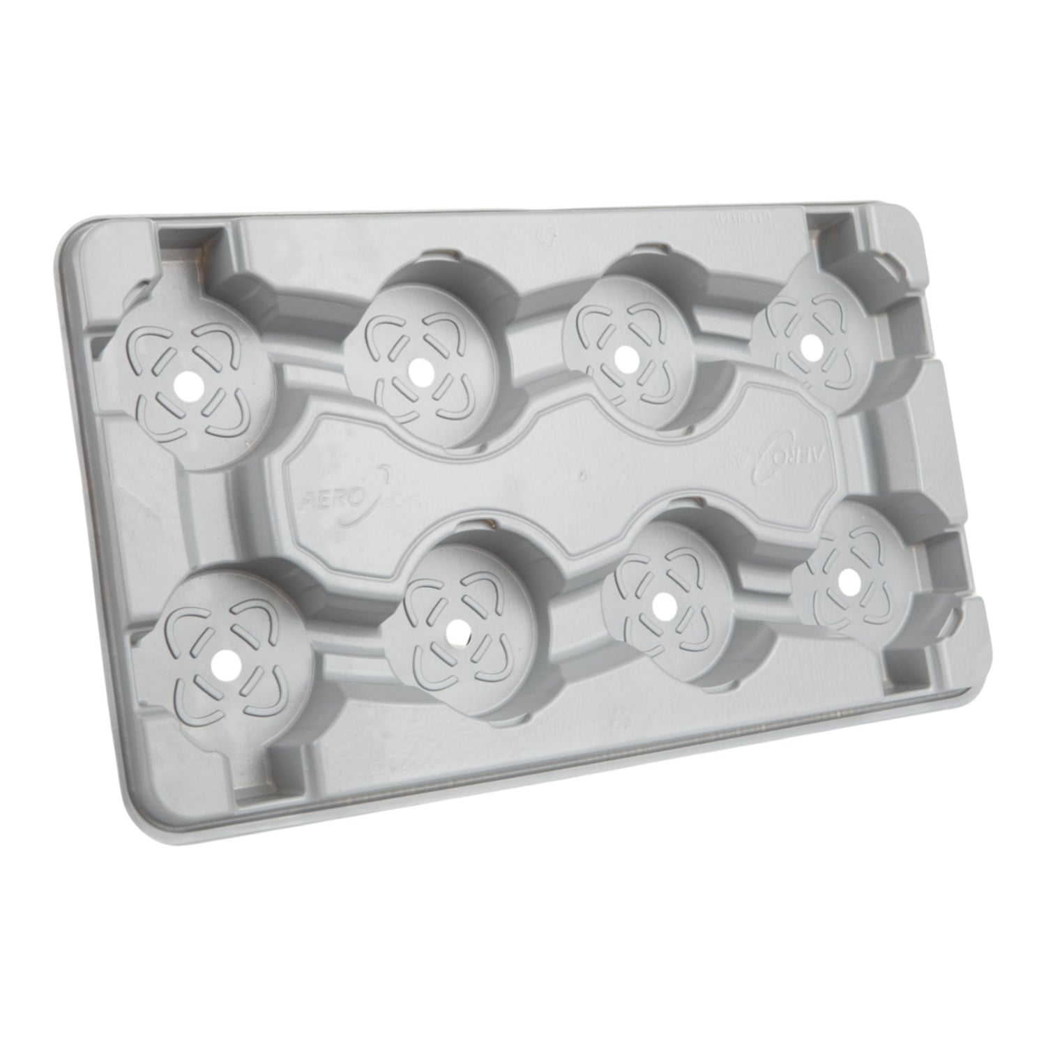 AEROPLAS Pot Carry Tray 1ltr Round x 8 Grey (1200 per pallet)