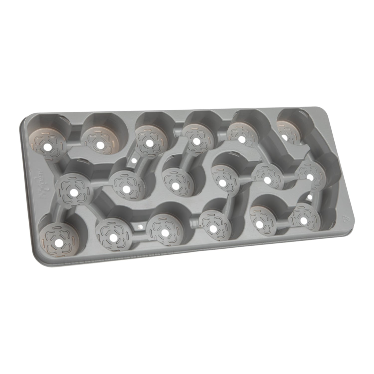 AEROPLAS Euro Carry Tray 9cm Round x 18 Grey (1400 per pallet)