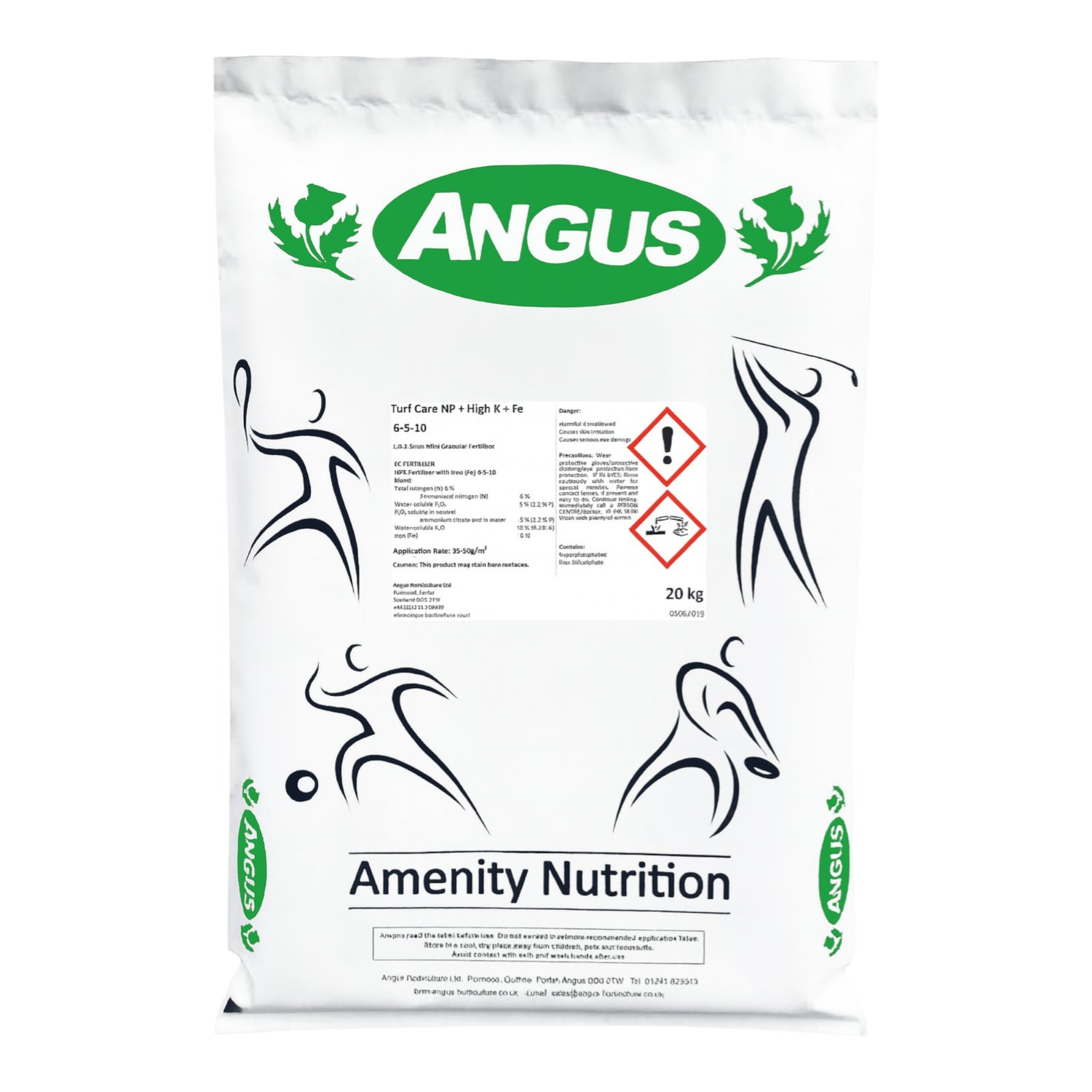 Angus Autumn/winter lawn feed 6-5-10 + 6Fe (1-2.5mm)