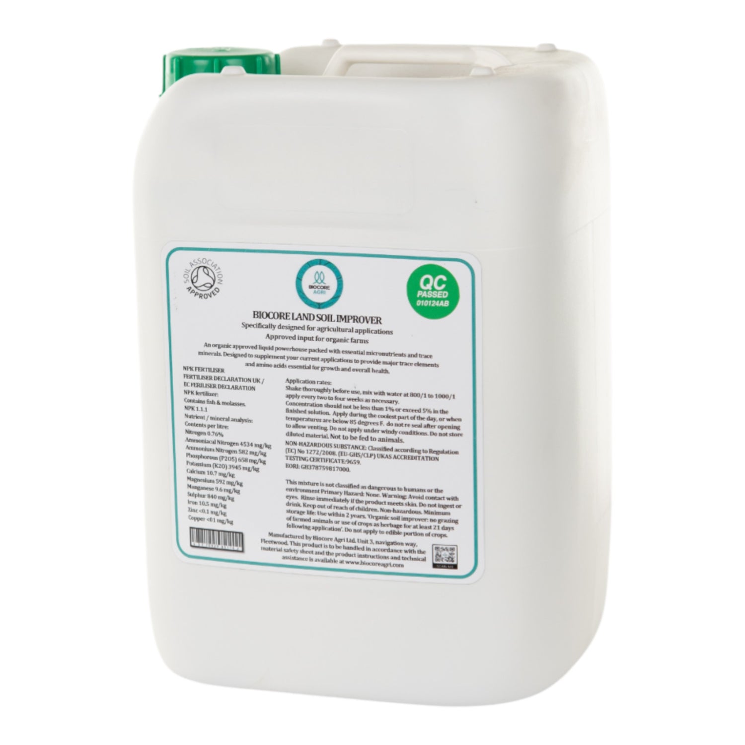 BIOCORE AGRI - Hydrolysed Fish Blood & Bones 10L