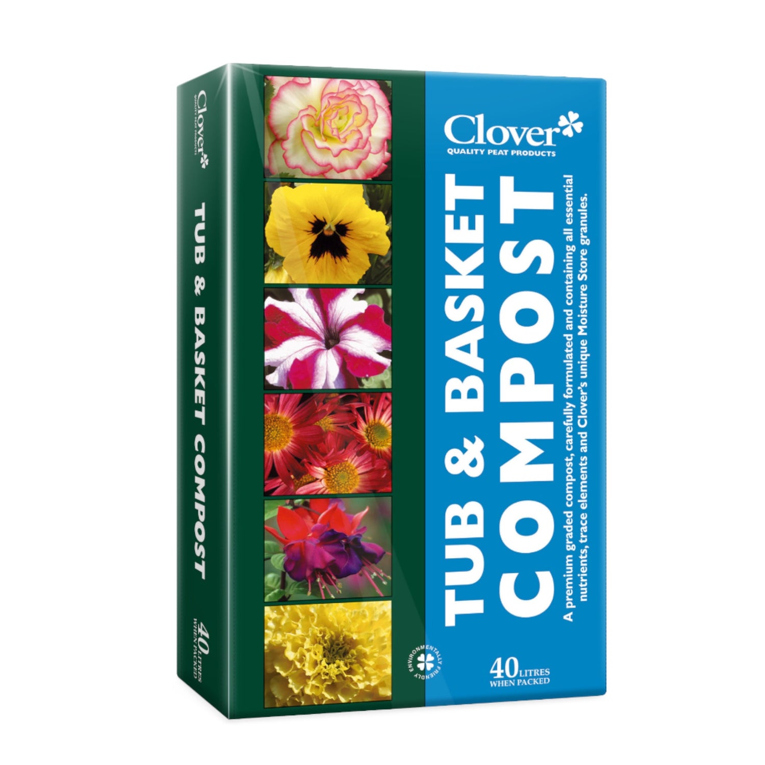 CLOVER 40L TUB & BASKET COMPOST (100 per pallet)