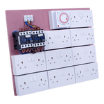 16 Way MDF Lighting Timer Board - 16 Timed Sockets & 2 Auxiliary Fan Sockets