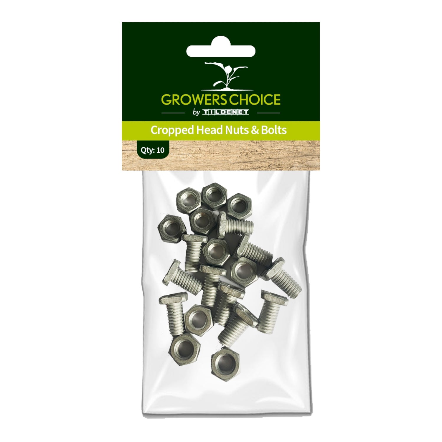 Cropped-Head Nuts & Bolts 6mm x 11mm (pack of 10)