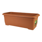 62L Terracotta Flower Box Planter - 86cm Large Rectangular Outdoor Planter