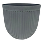 Growers Own 15" Grey Fluted Bowl Planter
