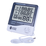 Garden King Digital Hygrometer with Probe - Min/Max Temperature & Humidity Meter