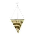Growers Own Alnwick 12" Cone Hanging Basket - Fern and Corn Rope