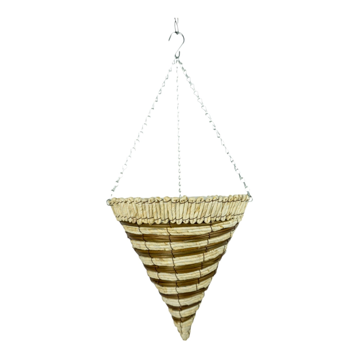 GROWERS OWN Alnwick 12" Cone Hanging Basket - Fern and Corn Rope (Box of 20)