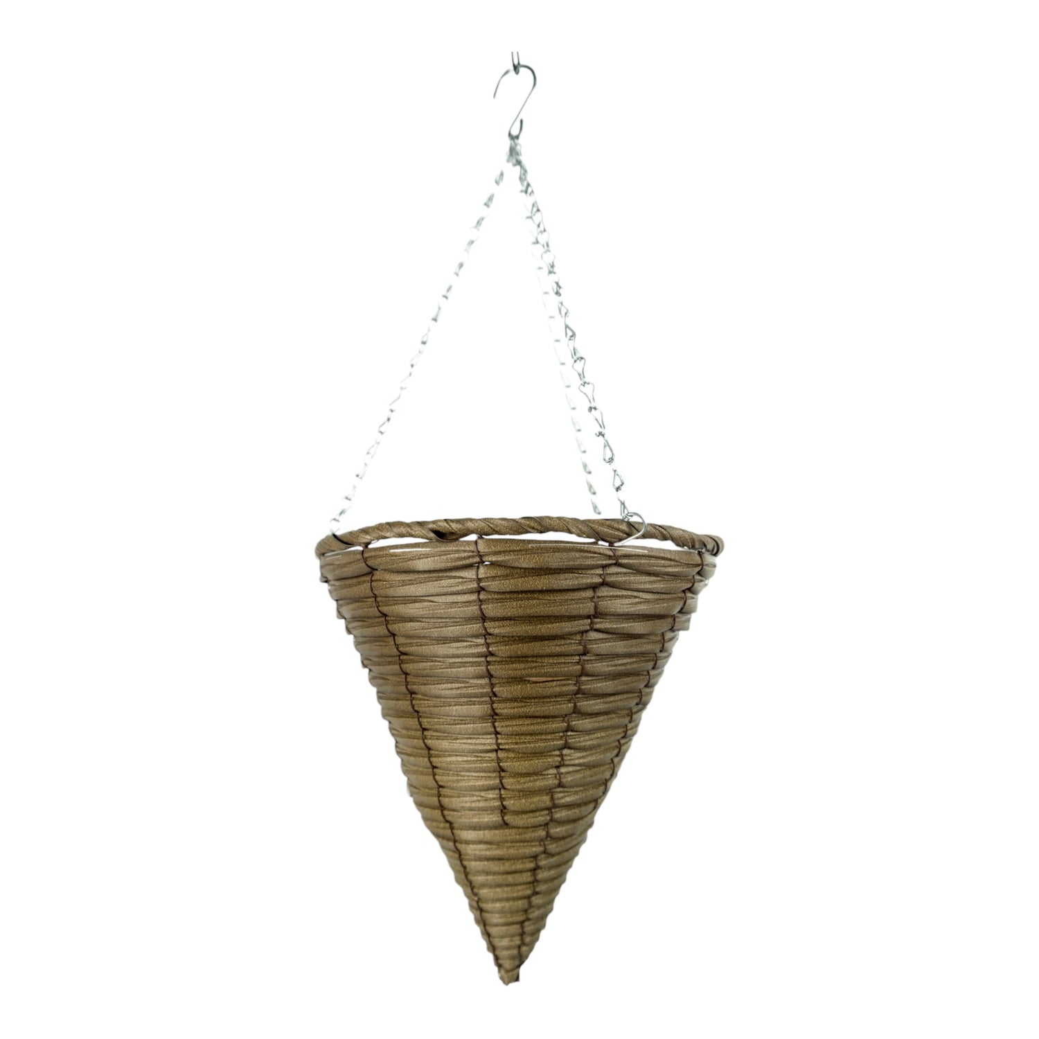 GROWERS OWN Anglesey 12" Cone Plastic Rattan Hanging Basket (Box of 20)