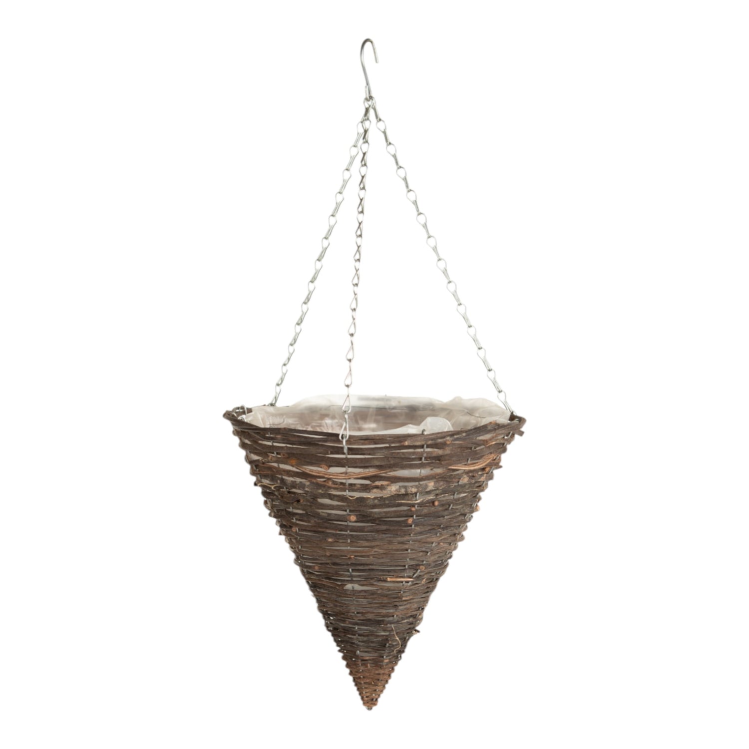 GROWERS OWN Black Rattan Hanging Basket 12" CONE 30cm x 35cm (20 per box)