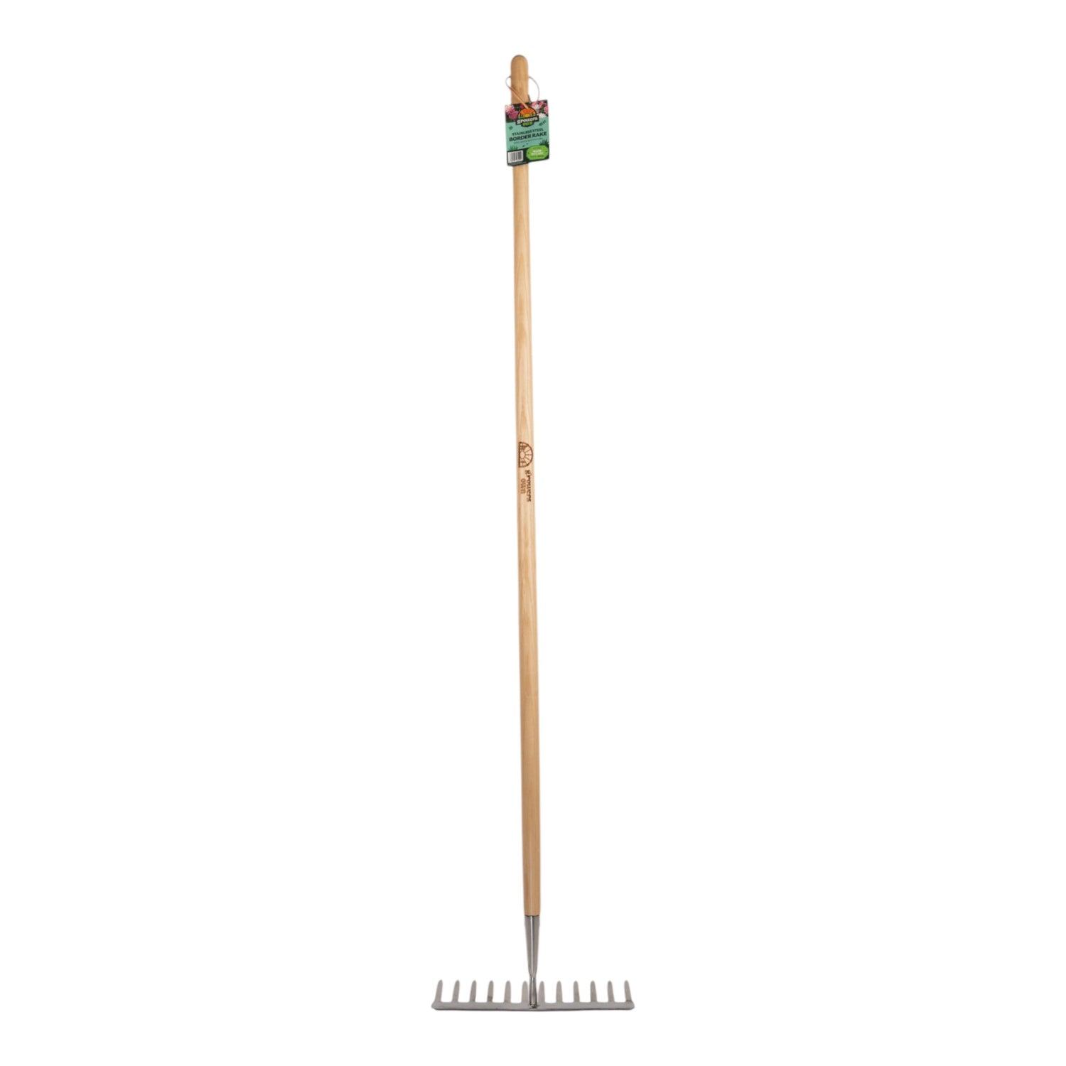 Growers Own Stainless Steel Border Rake w/ Ashwood Handle