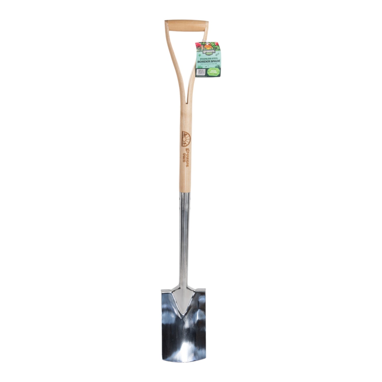 Growers Own Stainless Steel Border Spade w/Ashwood Handle