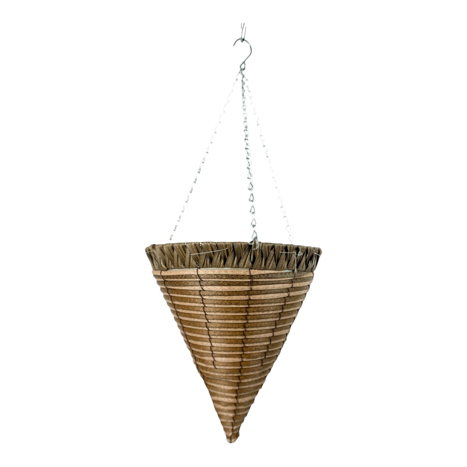 GROWERS OWN Bowood 12" Cone Plastic Rattan Hanging Basket (Box of 20)
