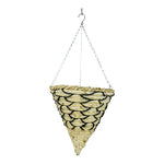 Growers Own Burghley 12" Cone Hanging Basket - Water Grass Corn Rope