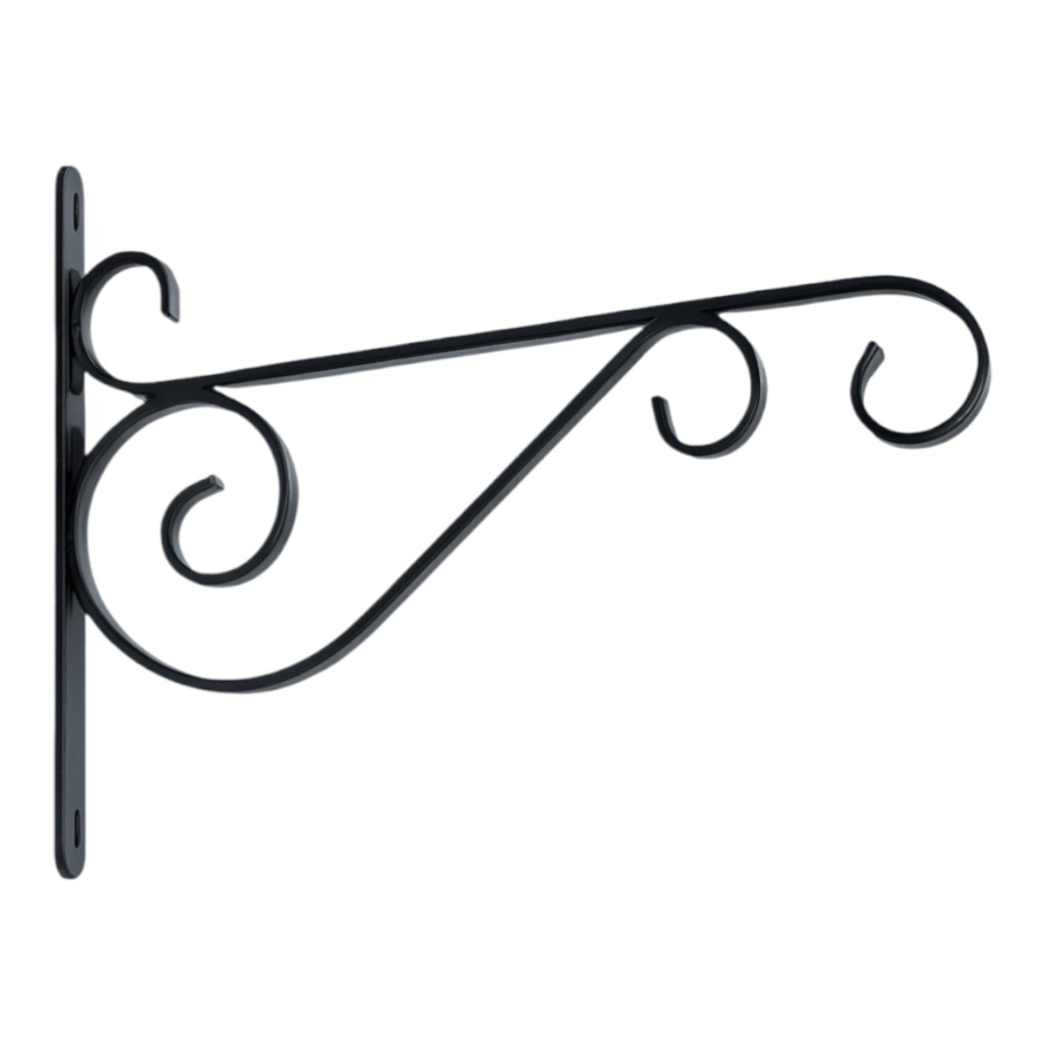 GROWERS OWN Elegant Curl Hanging Basket Bracket BLACK