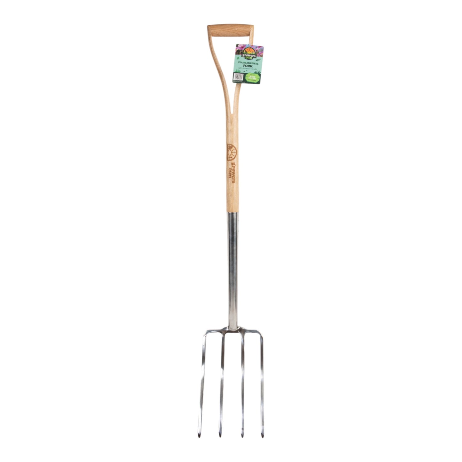 Growers Own Stainless Steel Fork w/Ashwood Handle