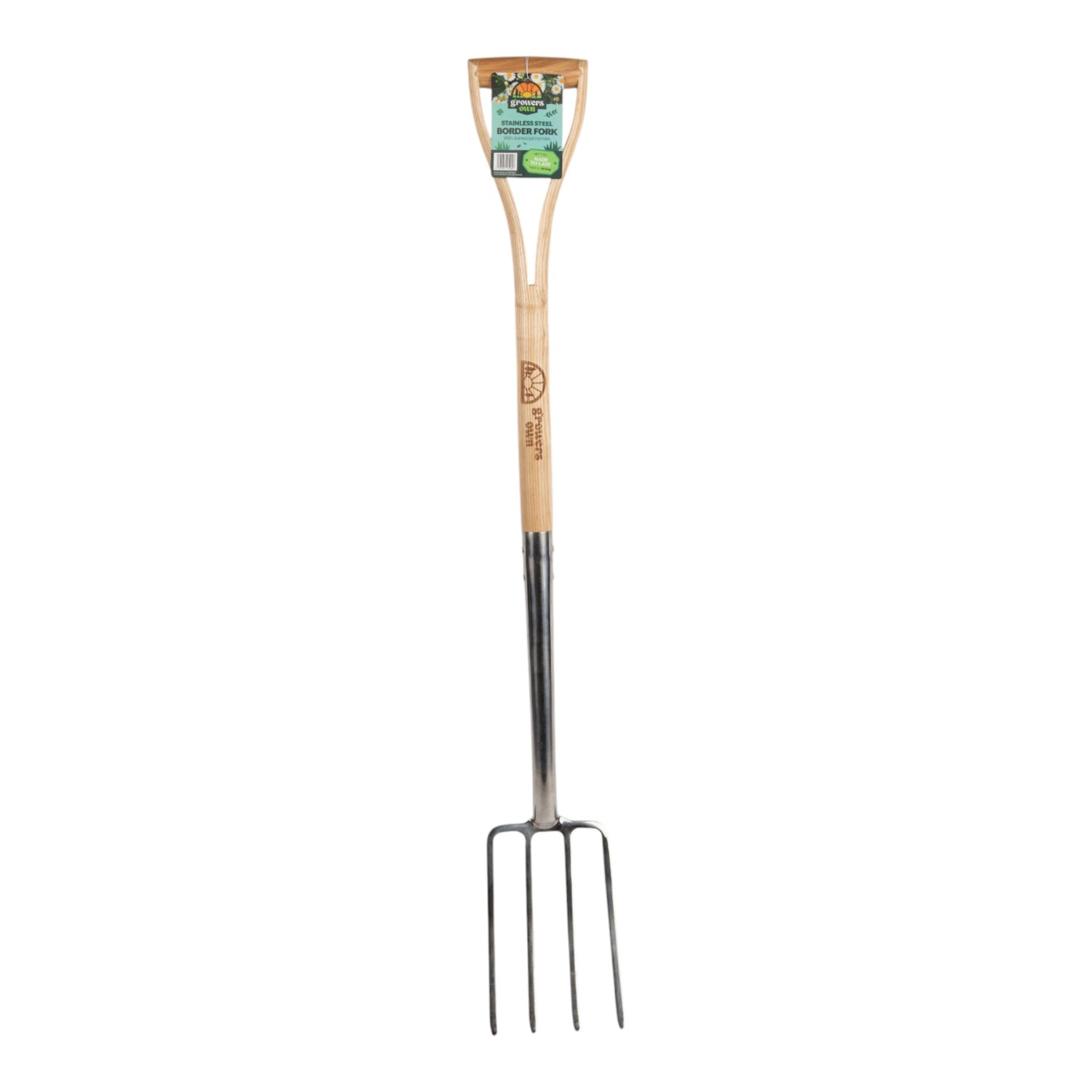 Growers Own Stainless Steel Border Fork w/Ashwood Handle