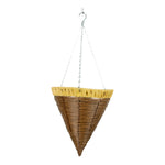 Growers Own Hatfield 14" Cone Plastic Rattan Hanging Basket