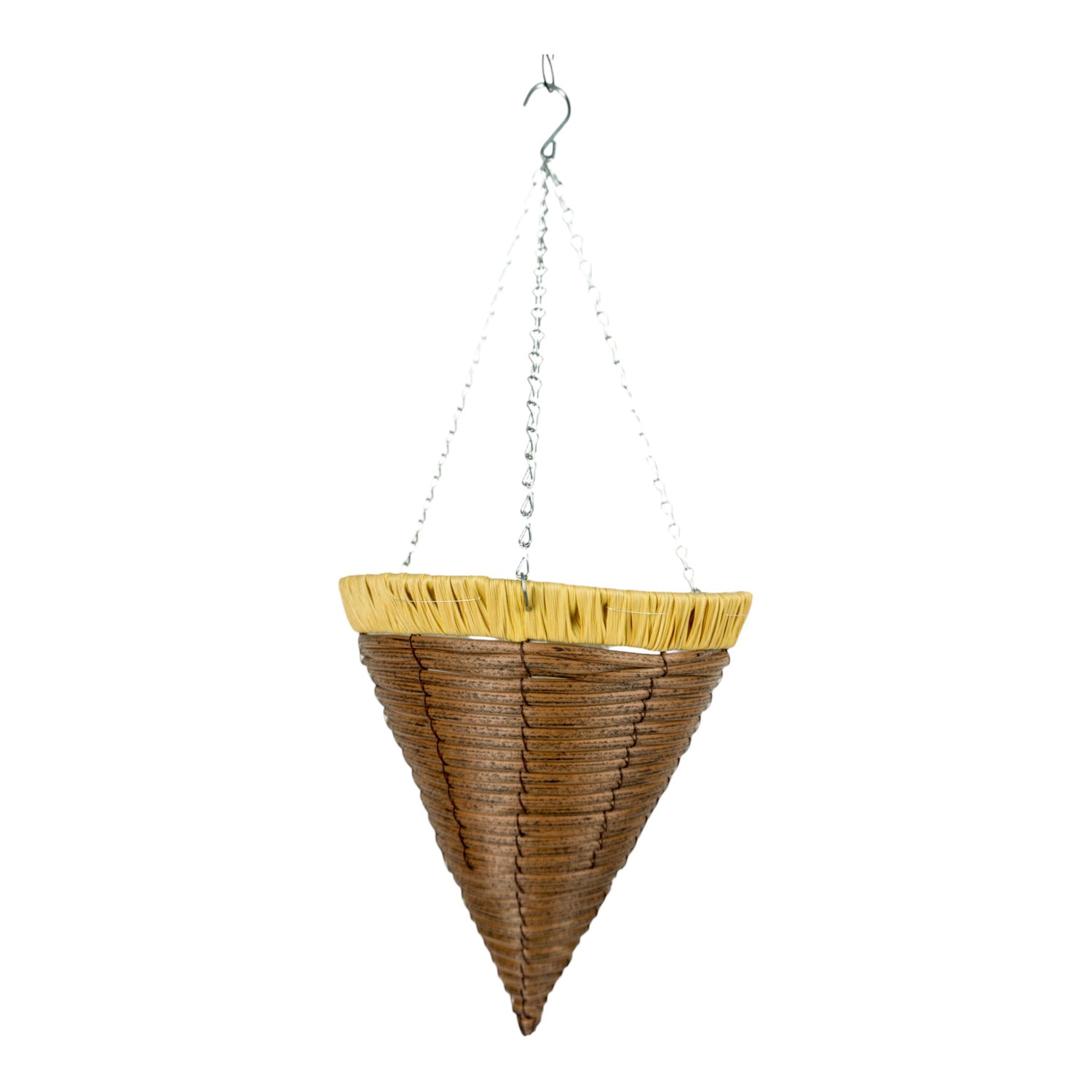 GROWERS OWN Hatfield 14" Cone Plastic Rattan Hanging Basket (Box of 20)