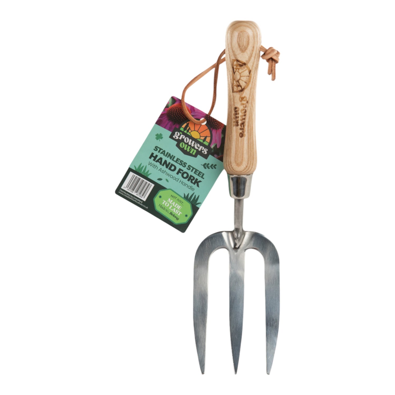 Growers Own Stainless Steel Hand Fork w/ Ashwood Handle