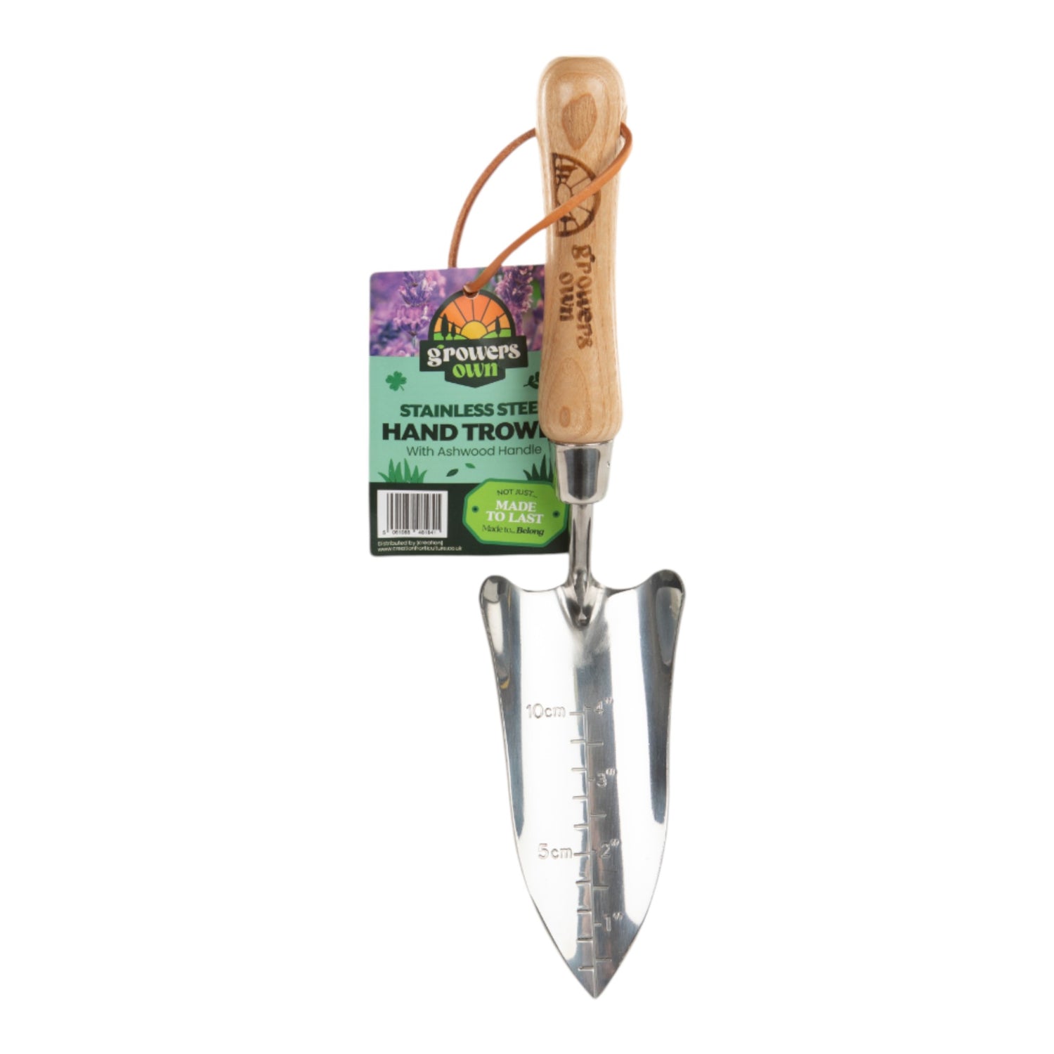 Growers Own Stainless Steel Hand Trowel w/ Ashwood Handle