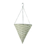 Growers Own Knebworth 12" Cone Plastic Rattan Hanging Basket