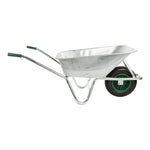 Growers Own 120L 160kg Galvanised Steel Wheelbarrow with Run Flat Tyre