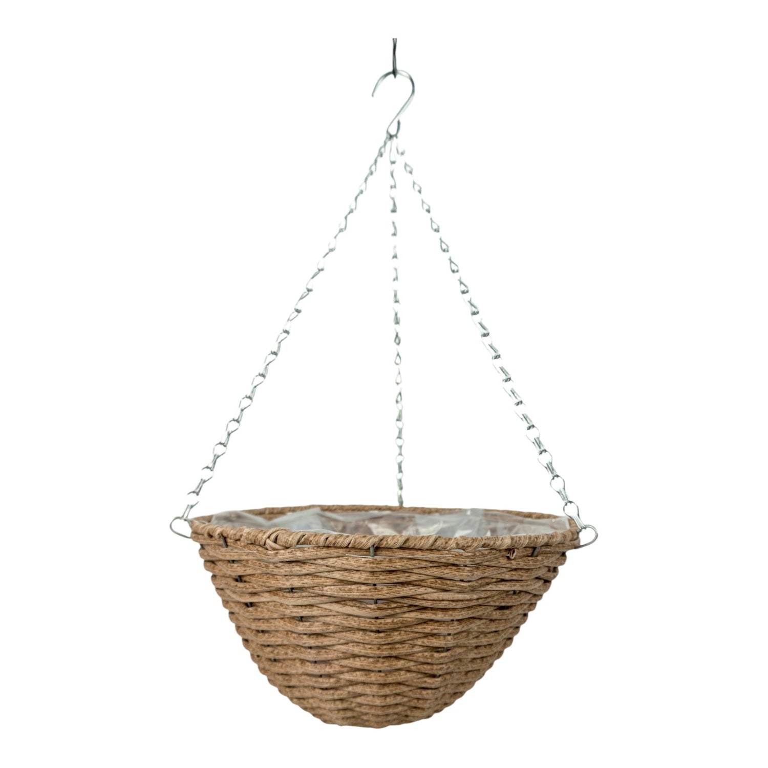GROWERS OWN Sudeley 12" Round Plastic Rattan Hanging Basket (Box of 20)