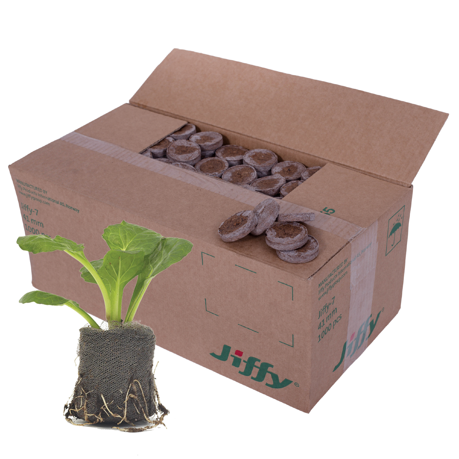 Jiffy Pellets J7 6040 Peatcoir PLA 42 x 43mm (Box of 1000)