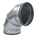 315mm Galvanised Steel 90° Elbow - Round Ventilation Ducting Bend