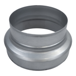 250mm to 200mm Galvanised Steel Reducer - Round Ventilation Ducting Adapter
