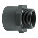 PVC 40/50mm x 1.25" Male Threaded Hexagon Adaptor