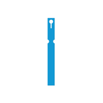 Self-Tie PVC Labels Loop Lock - 25mm x 220mm (SINGLE) BLUE