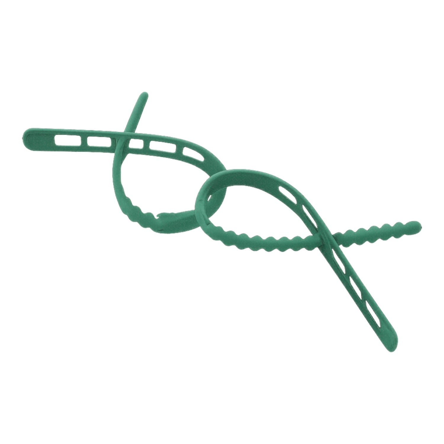 Large Double Adjustable Tie for Shrubs and Trees 12.5” 320mm GREEN (Box of 250)