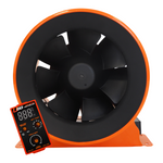 U-GO 10” 250mm EC Extraction Fan 1840m³/h - Digital Thermostatic Controller Included