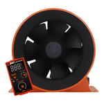 U-GO 8” 200mm EC Extraction Fan 1230m³/h - Digital Thermostatic Controller Included