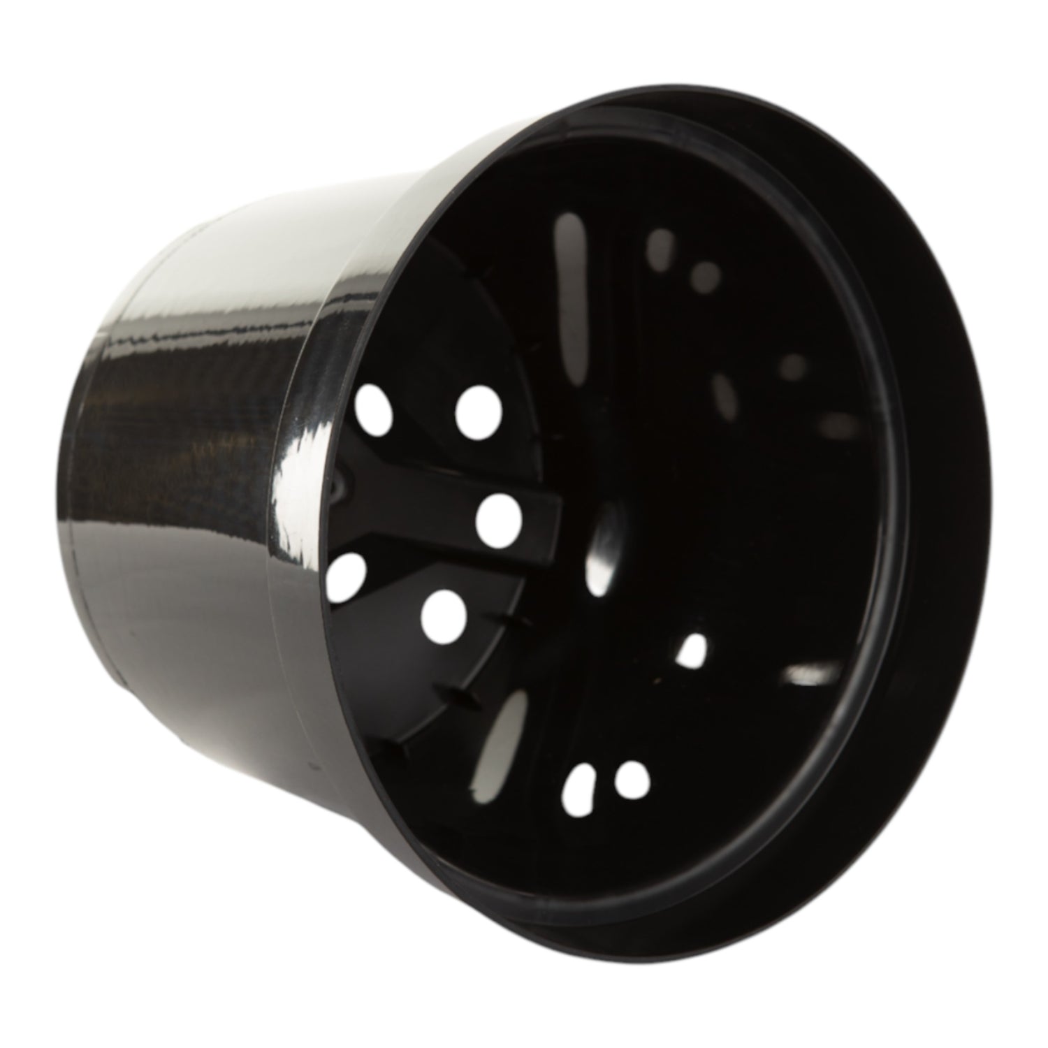 AEROPLAS 10ltr Non-Slotted Round Container Pot BLACK (pallet of 750)