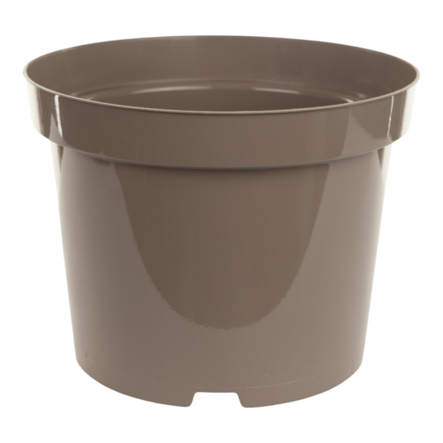 AEROPLAS 10ltr Non-Slotted Round Container Pot TAUPE (net of 50 / 15 per pallet)