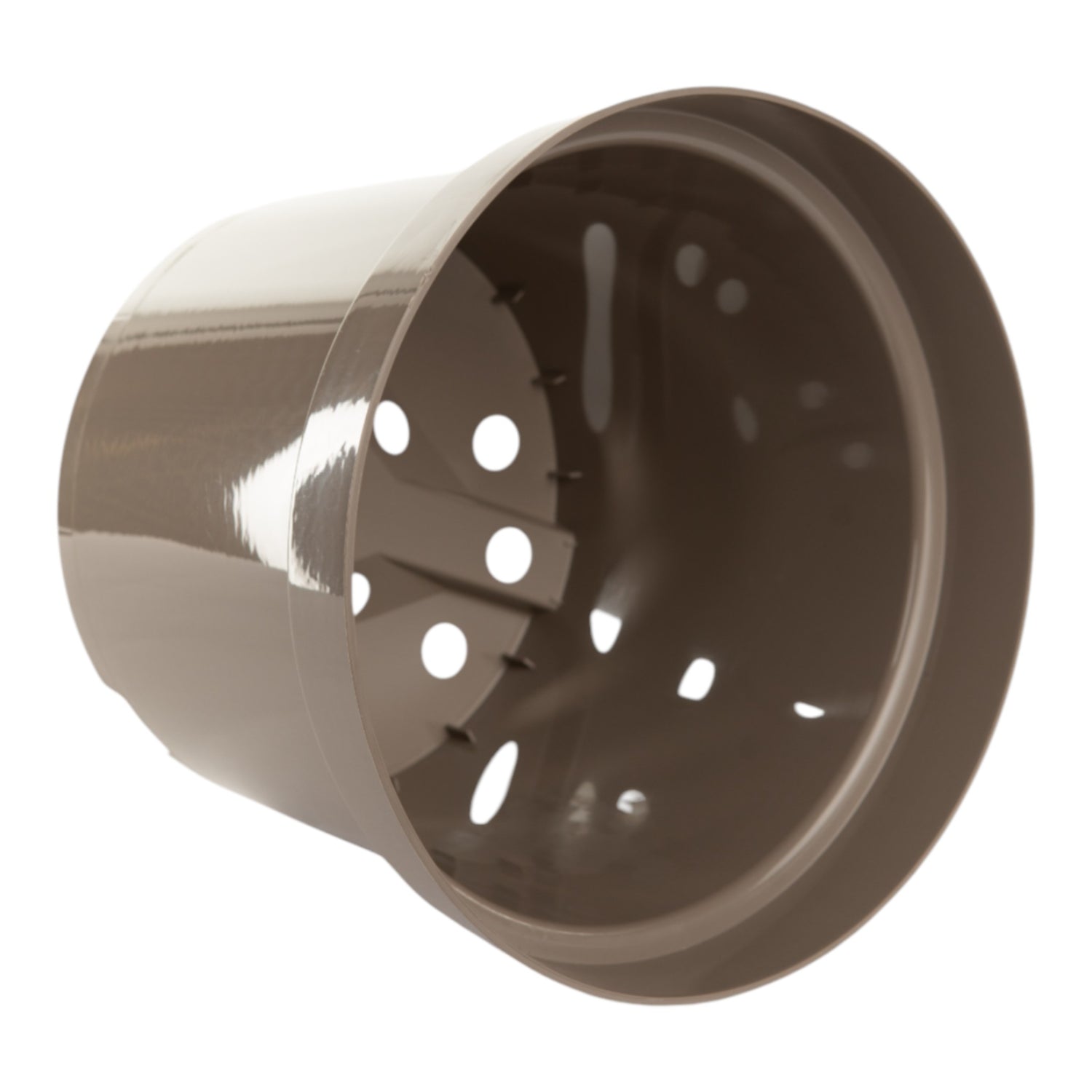 AEROPLAS 10ltr Non-Slotted Round Container Pot TAUPE (750 per pallet)