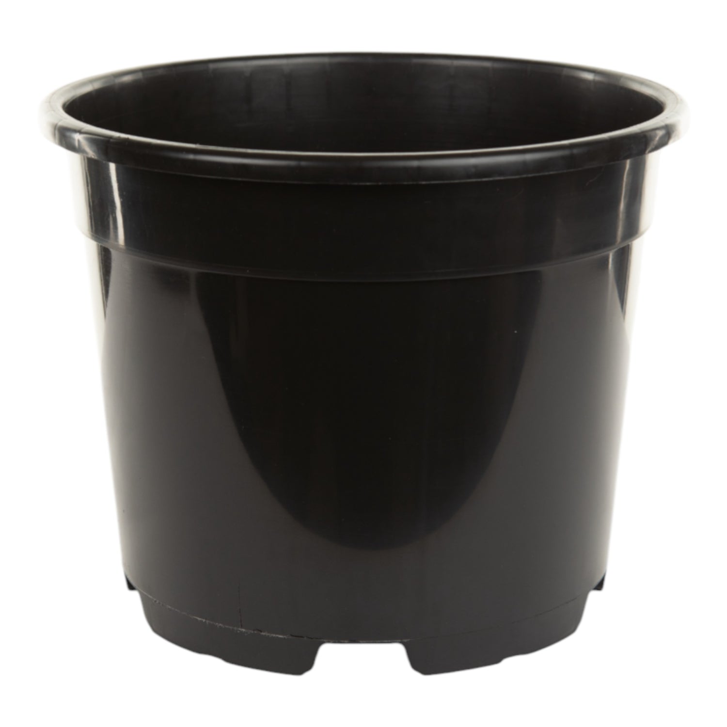 AEROPLAS 12ltr Non-Slotted Round Container Pot BLACK (540 per pallet)