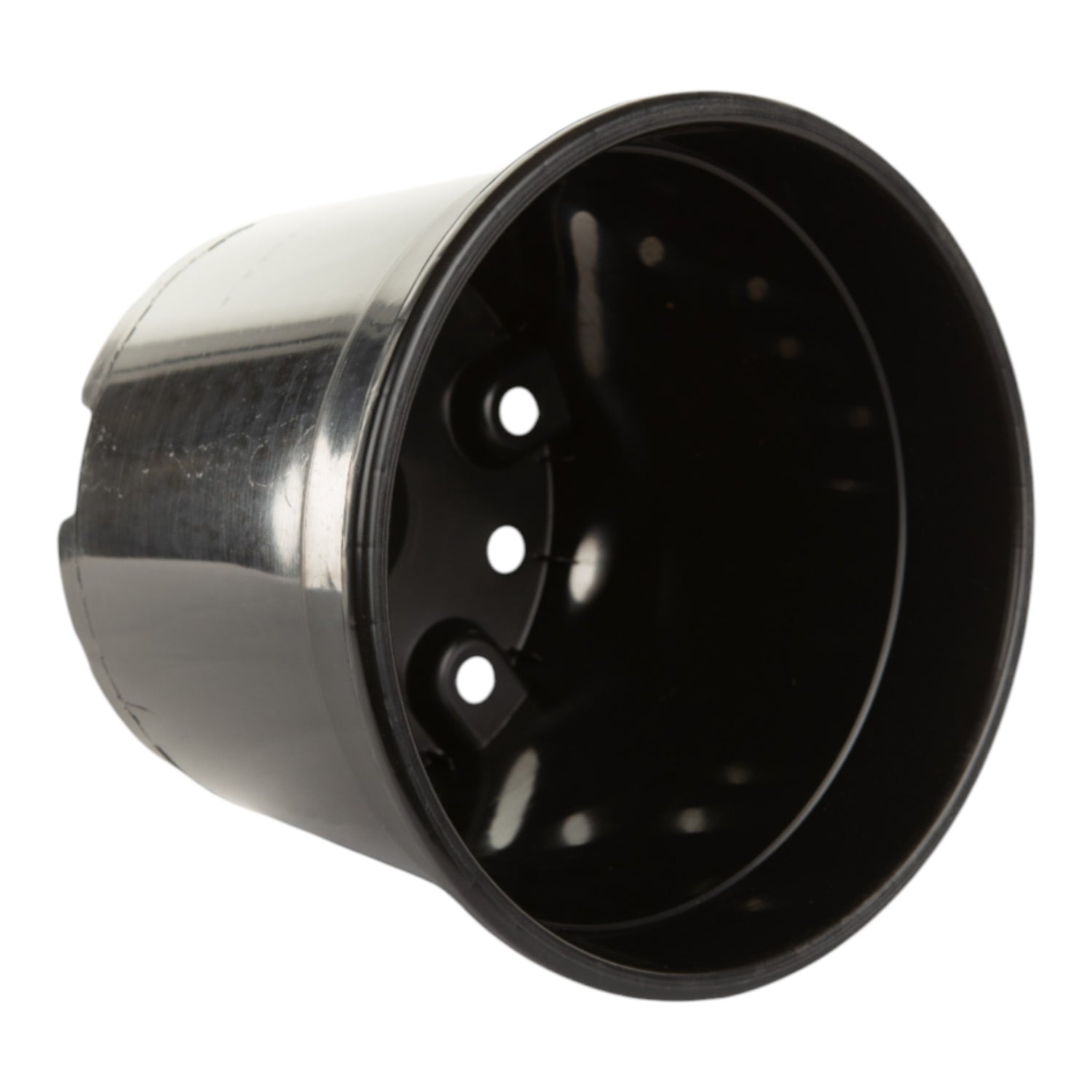 AEROPLAS 12ltr Non-Slotted Round Container Pot BLACK (540 per pallet)